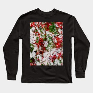 Abstract marble texture fluid art  design Long Sleeve T-Shirt